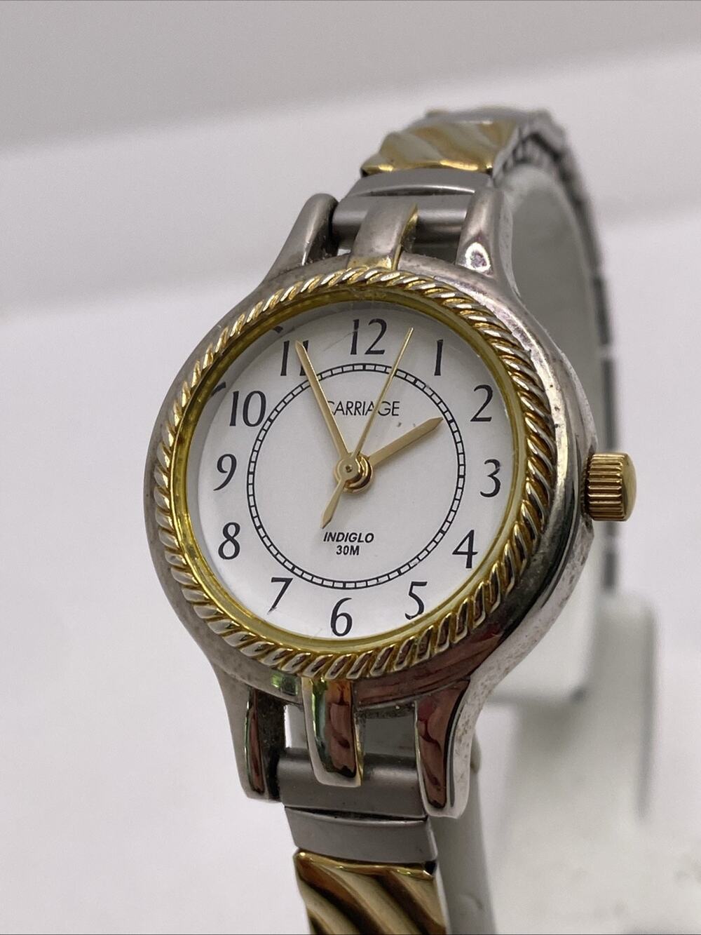 Vintage Timex Indiglo Womens Watch White Dial Works New Battery